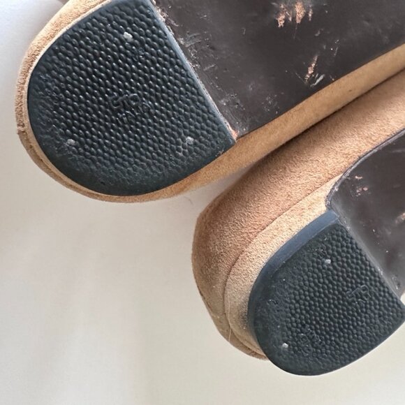 Size 12 J Crew Tan Suede Pointy Toe Flats - Picture 9 of 10